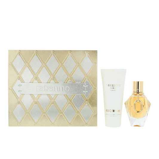 Rabanne Million Gold For Her 2 Piece Gift Set: EDP 50ml, Body Lotion 10ml