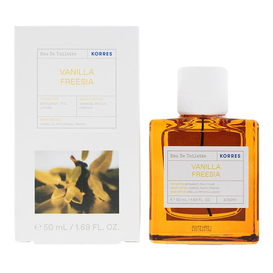 Korres Vanilla Freesia Eau de Toilette 50ml Spray Womens Fragrance