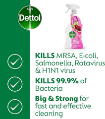 Dettol Clean & Fresh Multipurpose Cleaner Spray Dirt Grease Pomegranate Lime 1L