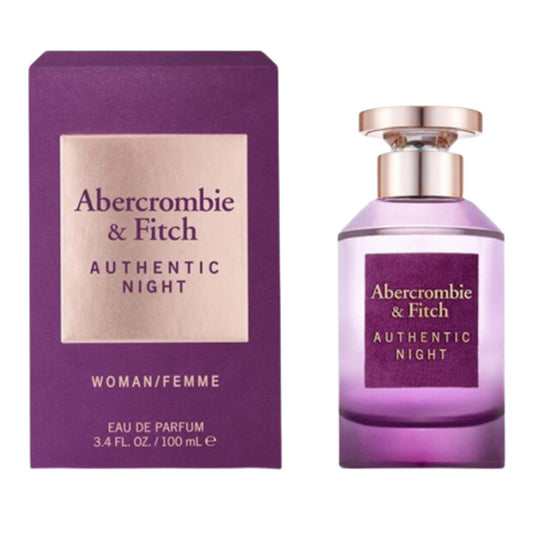 Abercrombie & Fitch Authentic Night Eau de Parfum 100ml Womens Fragrance Spray