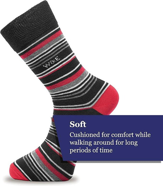 William & Edwards London Mens Socks Cotton Material Striped Colours Uk 6-11
