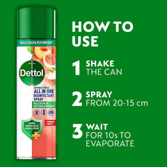 Dettol All In One Disinfectant Spray Summer Fruits Surface Odour Remover 300ml