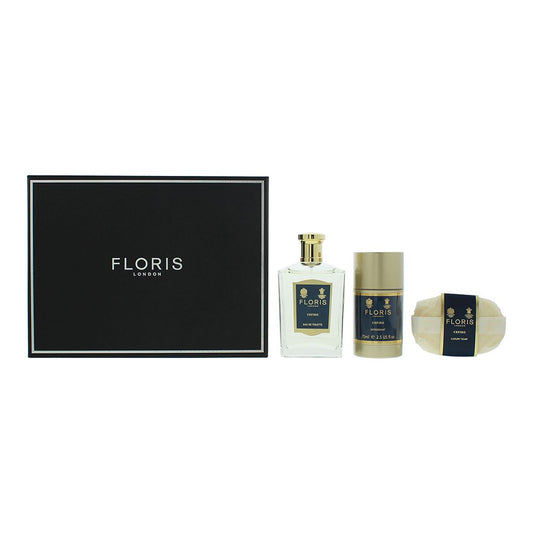 Floris Cefiro 3 Piece Gift Set: EDT 100ml - Soap 100g - Deodorant Stick 75ml