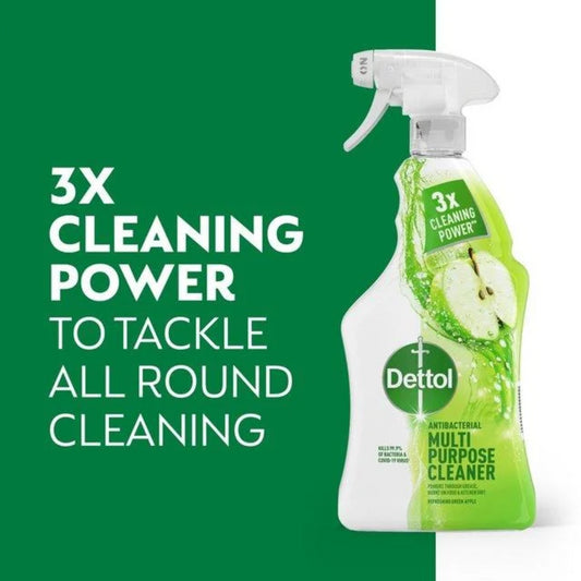 Dettol Anti Bacterial Multi Purpose Cleaner Green Apple 500ml Cleaning Power
