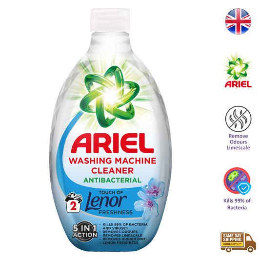 Ariel Anti Bacterial Washing Machine Cleaner Dirt Limescale Remover 250ml