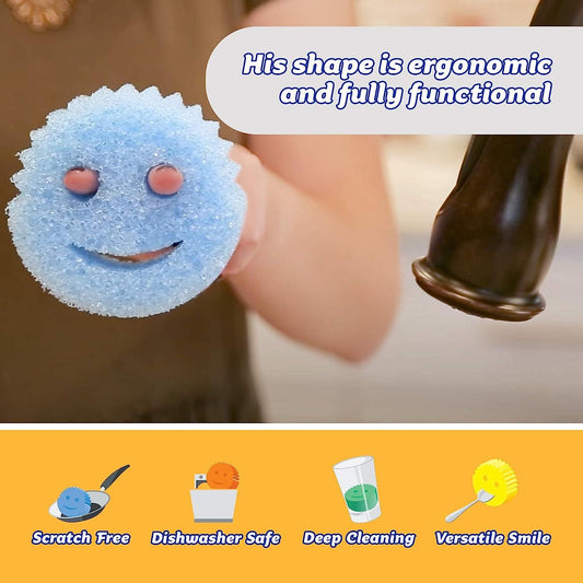 Scrub Daddy 8 Sponge Set Scratch Free Flex Texture Scrubber Odor Resistant