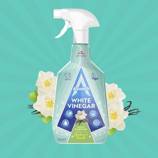 Astonish White Vinegar Gardenia Vanilla Natural Power Clean Freshens Spray 750ml