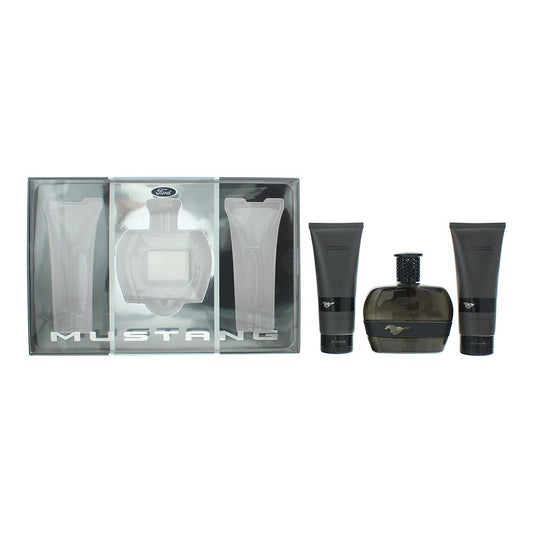 Mustang Black 3 Piece Gift Set