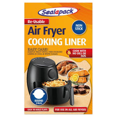 Sealapack Non-Stick Re-Usable Air Fryer Liner 24Cm Round Sheet