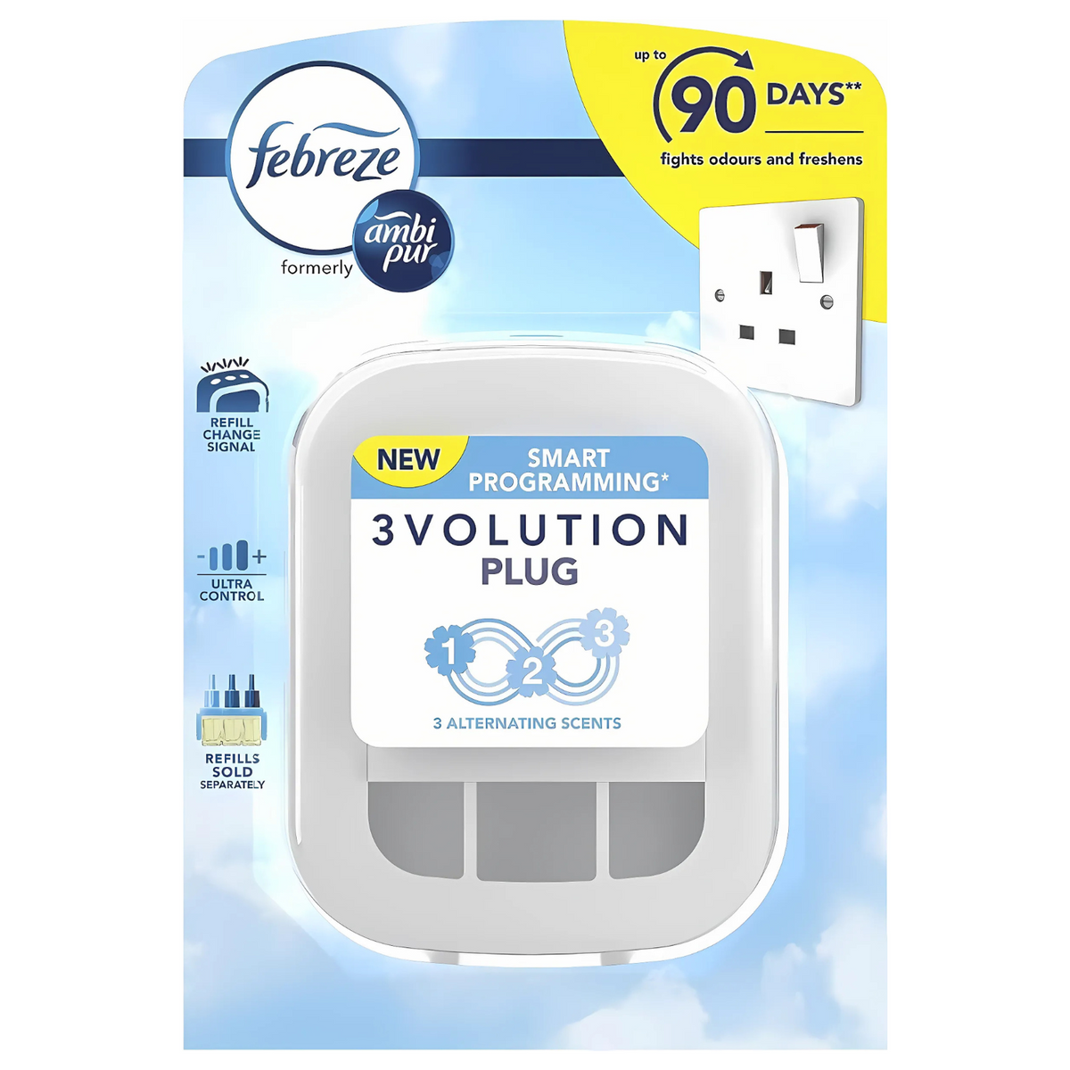 Febreze 3Volution Plug For Air Freshener Refill Home Room