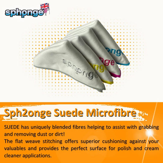 Sph2Onge Suede Microfibre Blue Dirt Dust Surface Cleaner Clothes