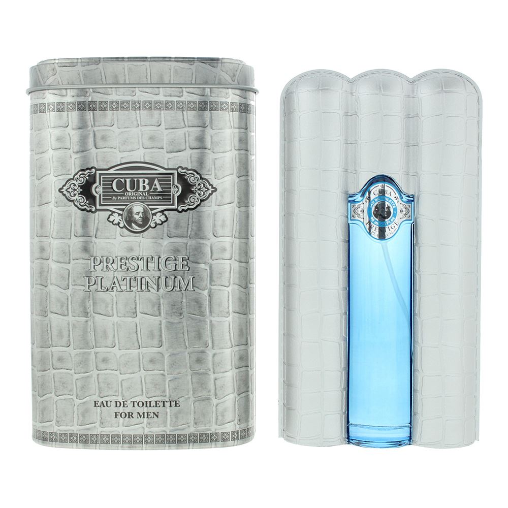 Cuba Prestige Platinum For Men Eau de Toilette 90ml Mens Fragrance Spray
