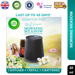 Air Wick Essential Mist Diffuser Refill Aroma Home Freshener Morning Meadow 20ml