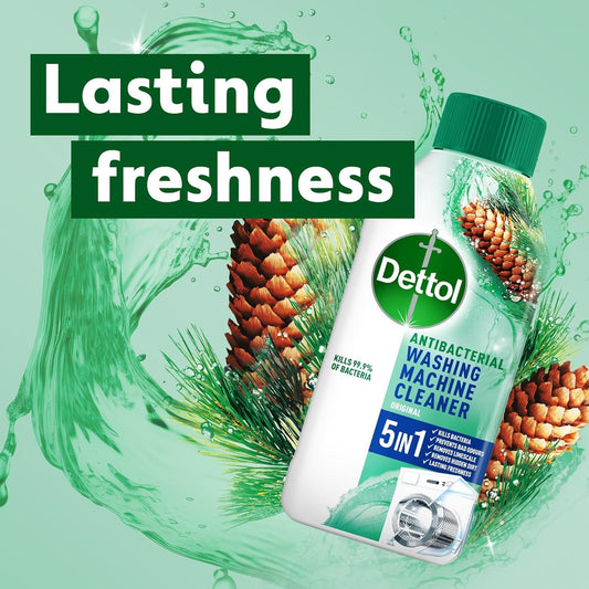 Dettol Original Anti Bacterial Washing Machine Cleaner Limescale Remover 250ml