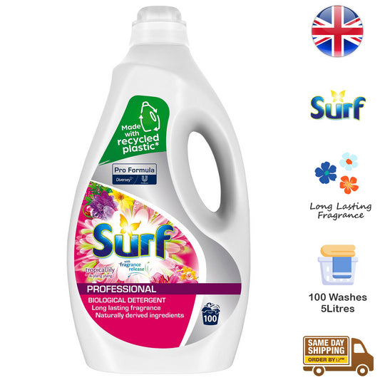 Surf Laundry Detergent Washing Liquid Tropical Lily & Ylang Ylang 100 Washes 5L