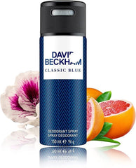 David Beckham Classic Blue Deodorant Spray 150ml For Men