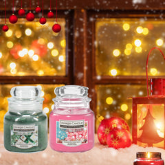 Yankee Candle Small Jar Scented Candles Home Fragrance Glistening Christmas 104G