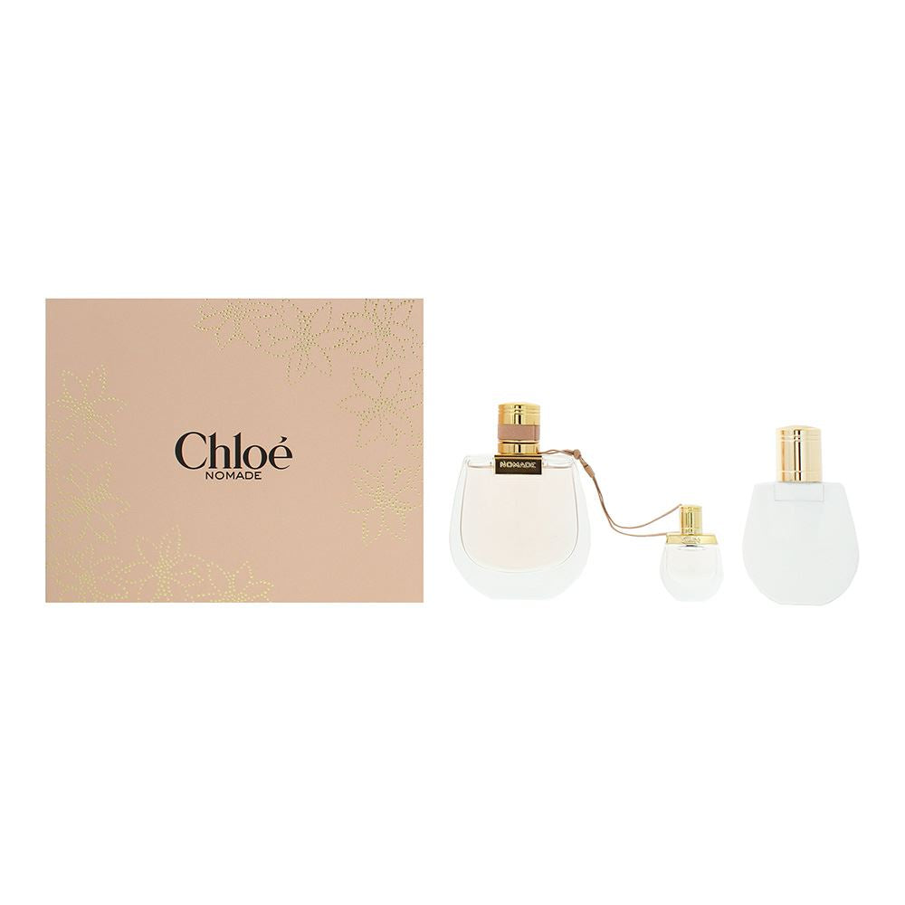 Chloe Nomade 3 Piece Gift Set: Eau de Parfum 75ml, EDP 5ml, Body Lotion 100ml