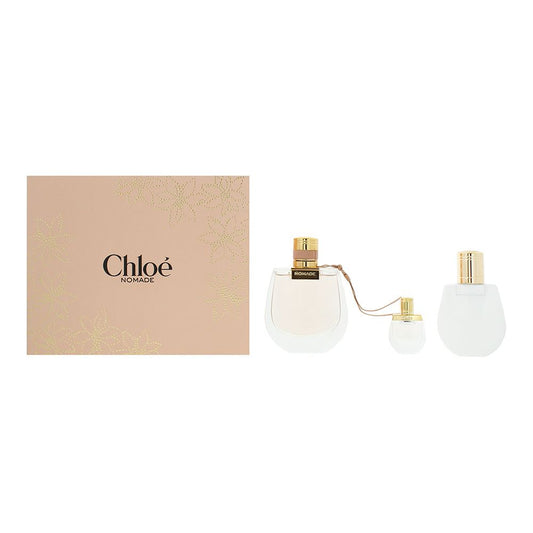 Chloe Nomade 3 Piece Gift Set: Eau de Parfum 75ml, EDP 5ml, Body Lotion 100ml