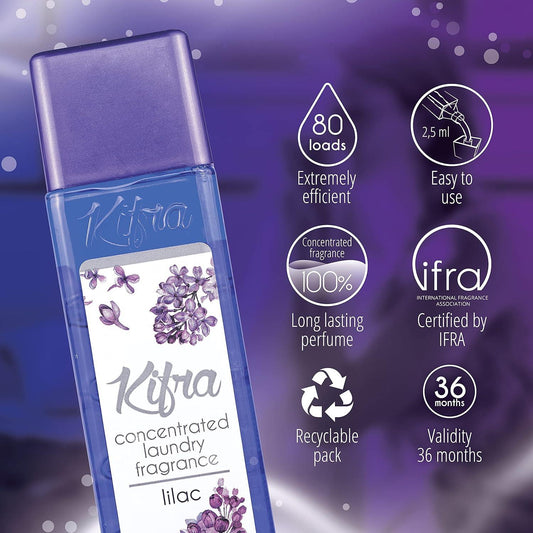 Kifra Lilac Concentrated Final Laundry Rinse Fragrance Gentle Cloth 80W 200ml