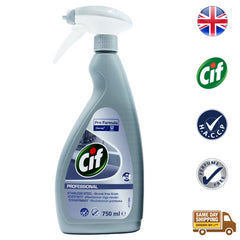 Cif Professional Stainless Steel Surface Cleaning Spray Streak Free Finish 750ml