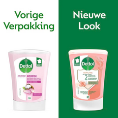 Dettol No-Touch Hand Wash Refill 250ml - Rosewater & Shea Butter - Antibacterial Hand Soap