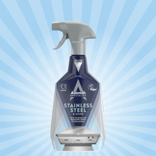 Astonish Stainless Steel Shine Spray Removes Fingerprints Grease 750ml Surfaces