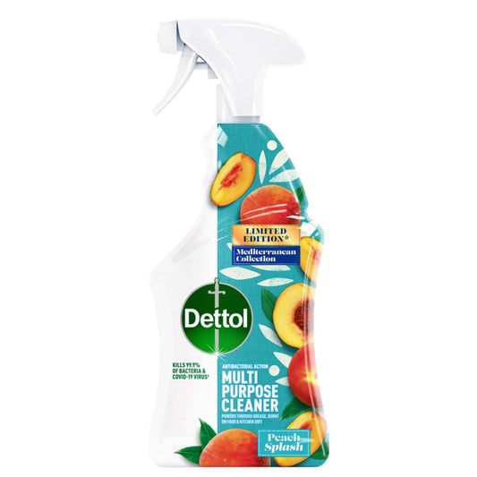Dettol Multipurpose Cleaner Spray Anti Bacterial Grease Peach Splash 750ml