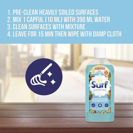 Surf Coconut Bliss Fragrance Concentrated Disinfectant With Natural Oils 240ml