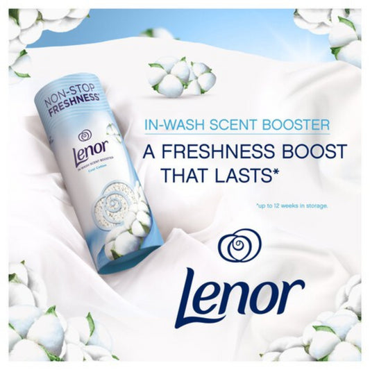 Lenor In Wash Scent Booster Cool Cotton Non-Stop Freshness Fabrics Clothes 176G