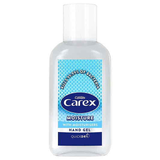 Carex Moisture Sanitizer Kills 99.9% Bacteria Travel Size Hand Gel 50ml