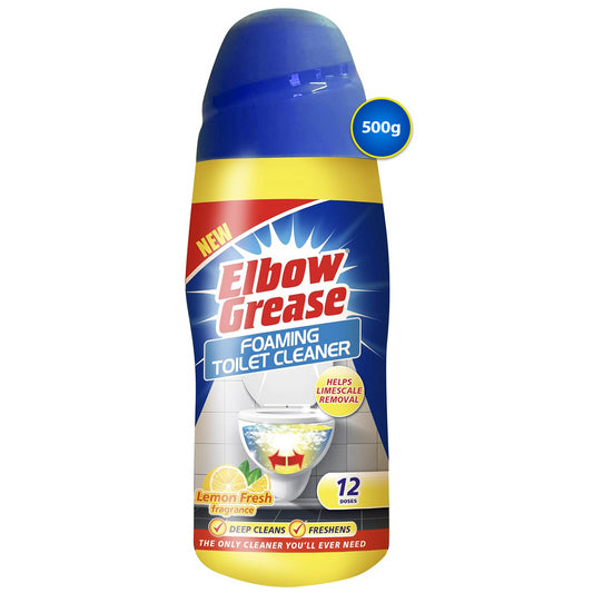 Elbow Grease Foaming Toilet Bowl Cleaner Powder Stain Limescale Remover 500G