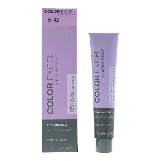Revlon Color Excel 6.42 Dark Chestnut Iridescent Blonde Hair Colour 70ml Women