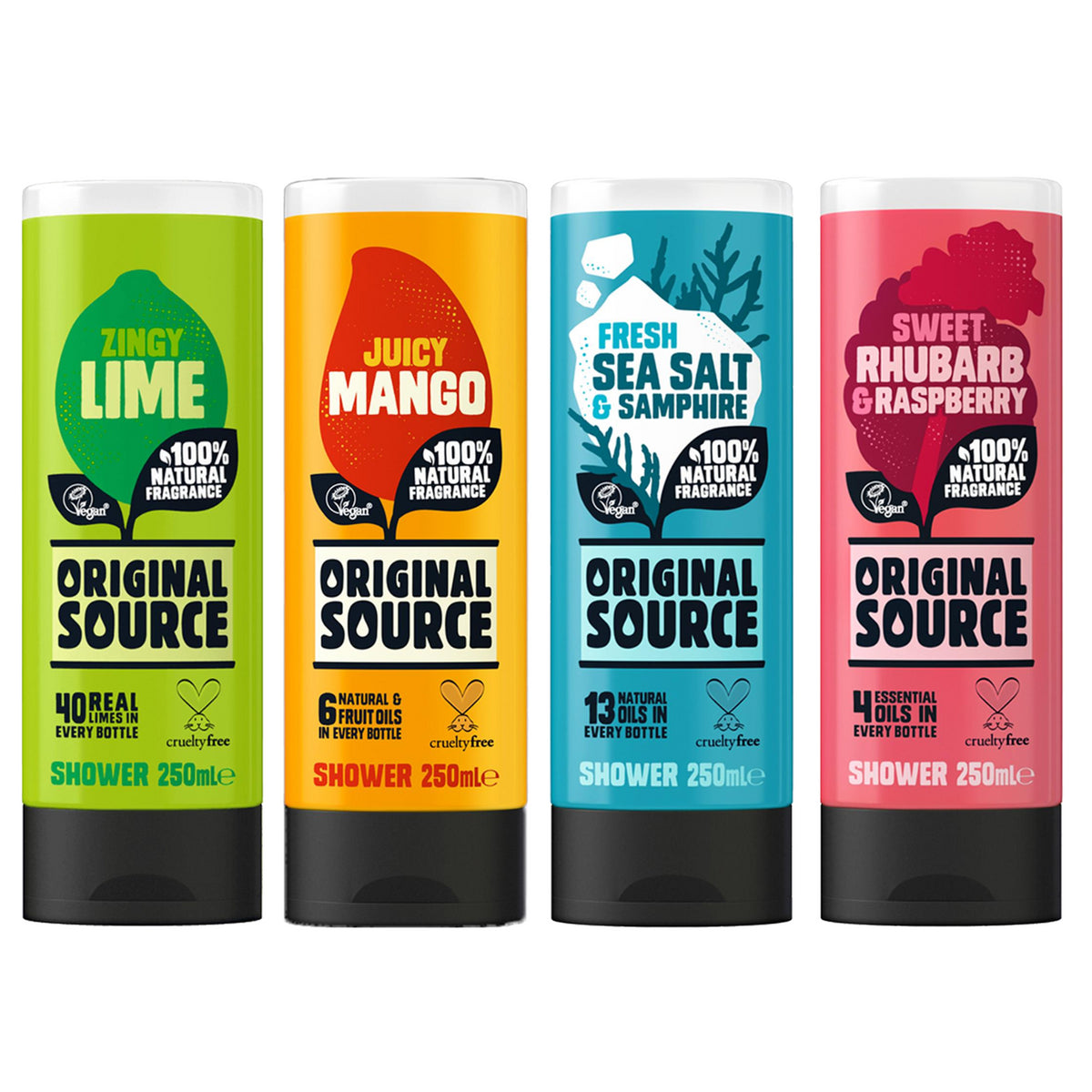 Original Source Shower Gel Bundle Set For Body Care Fragrance Scent 250ml
