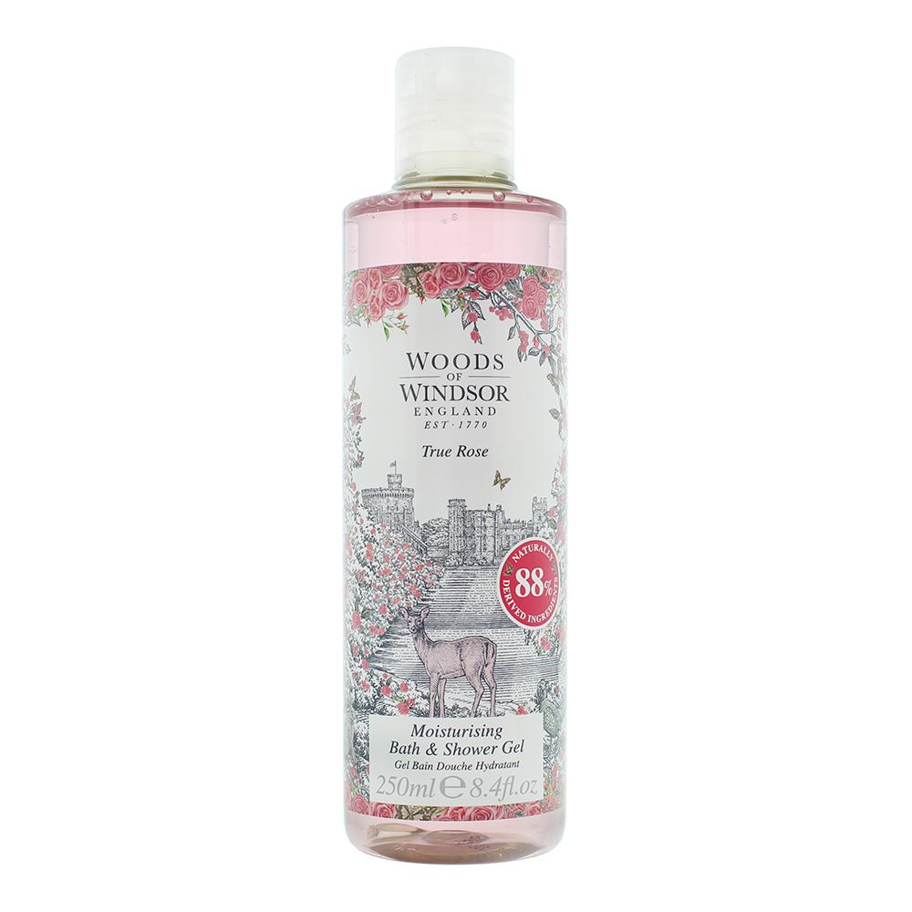Woods Of Windsor True Rose Moisturising Bath & Shower Gel for Womens 250ml