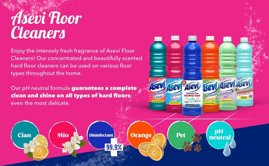 Asevi Cleaning Product Bundle Surface Floor Cleaner Liquid Dirt Remover 1L