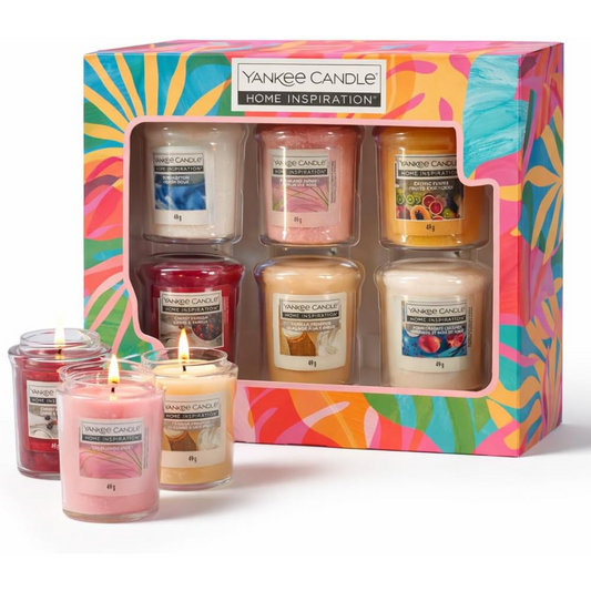 Yankee Candle Votive Gift Set Scented Home Fragrance Candles 6 Pieces