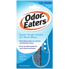 Odor-Eaters Super Tough Insoles Absorbs Sweat Shoes Boots Charcoal Layer