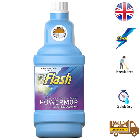 Flash Power Mop Cleaning Liquid Solution Refill Multi Surface Floor 1.25L