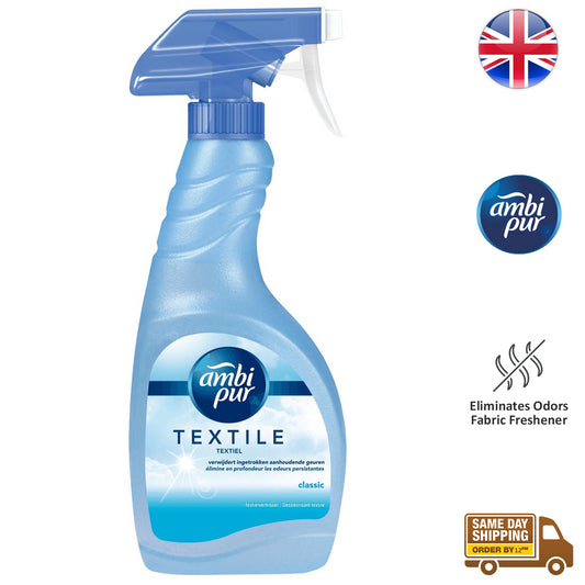 Ambi Pur Textile Classic Fabric Freshener Spray Eliminates Odors 500ml