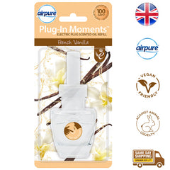 Airpure Electric Plug In Scented Oil Refills Air Freshener French Vanilla 20ml
