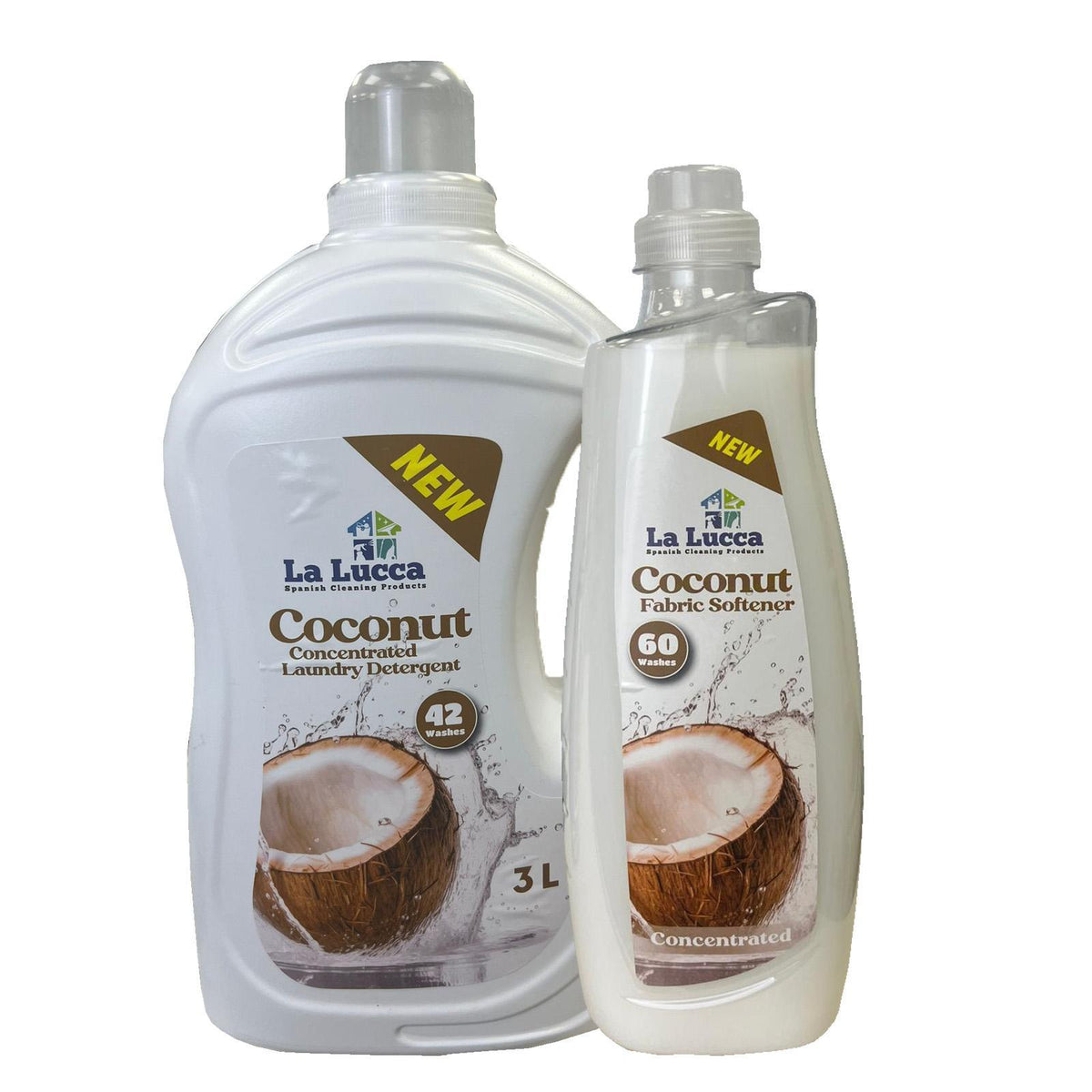 La Lucca Spanish Cleaning Products Fabric Softener Laundry Detergent Bundle Set