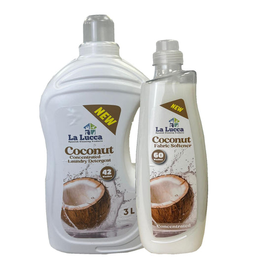 La Lucca Spanish Cleaning Products Fabric Softener Laundry Detergent Bundle Set