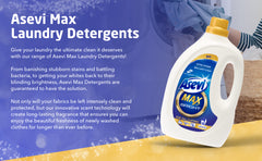 Asevi Max Power Bio Fabric Laundry Detergent Liquid Concentrate 50 Washes 2.5L