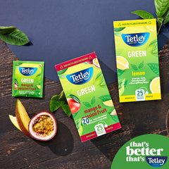 Tetley Tea Green Tea Bags Lemon Individually Wrapped Sachets