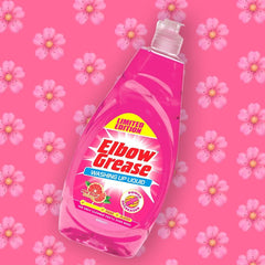 Elbow Grease Washing Up Liquid Kitchen Dish Oil Grease Cleaner Pink Blush 600ml