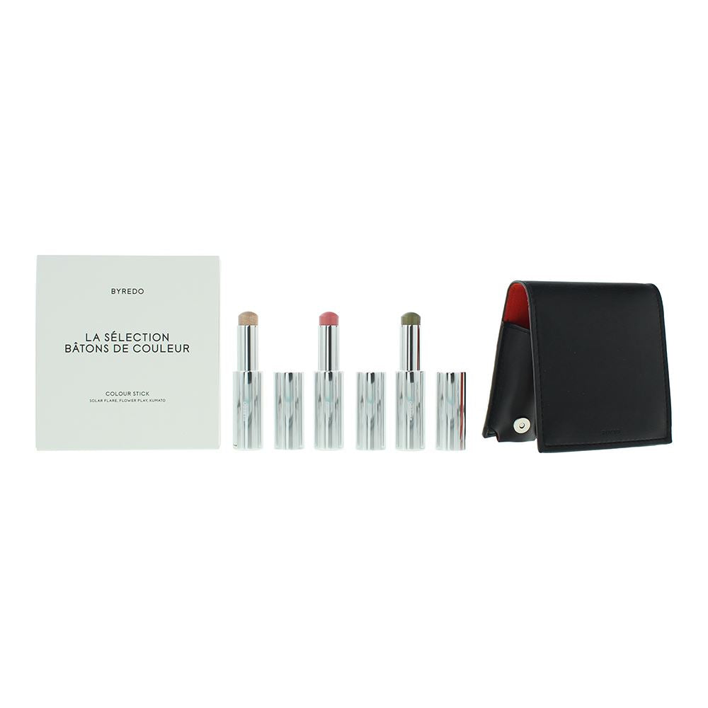 Byredo Orange Set Of 3+ Leather Pouch: Solar Flare Flower Play Kumato Face Stick