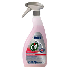 Cif 4 In 1 Washroom Cleaner Spray Disinfectant Descaler Deodoriser 750ml