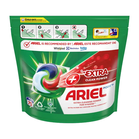 Ariel All In 1 Pods Laundry Detergent Washing Tablets Extra Clean Power 75 Wash