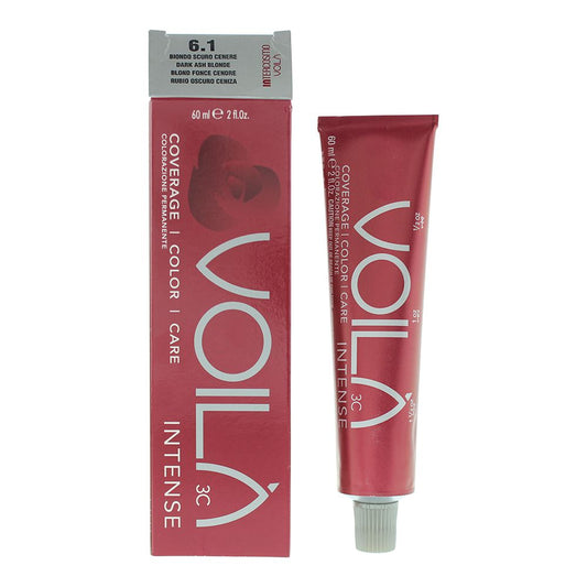 Intercosmo Voila� 3C Intense 6.1 Dark Ash Blonde Hair Colour 60ml For Women